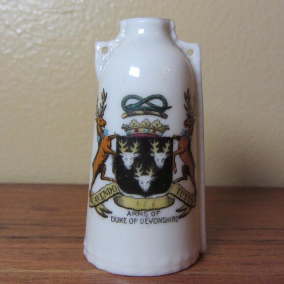 W.H. Goss crested heraldry china vintage Arms of Duke of Devonshire (GC086 Grace - Picture 1 of 7